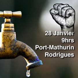 Rodrigues unie contre la privatisation de l’eau!
