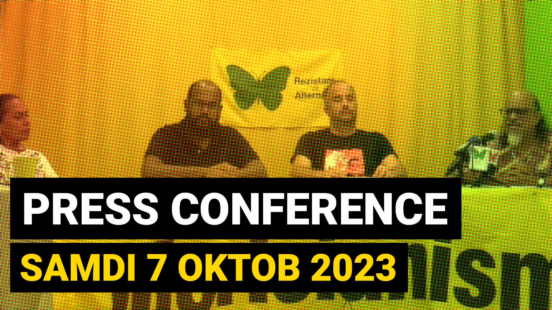 Press conference of Rezistans ek Alternativ.
