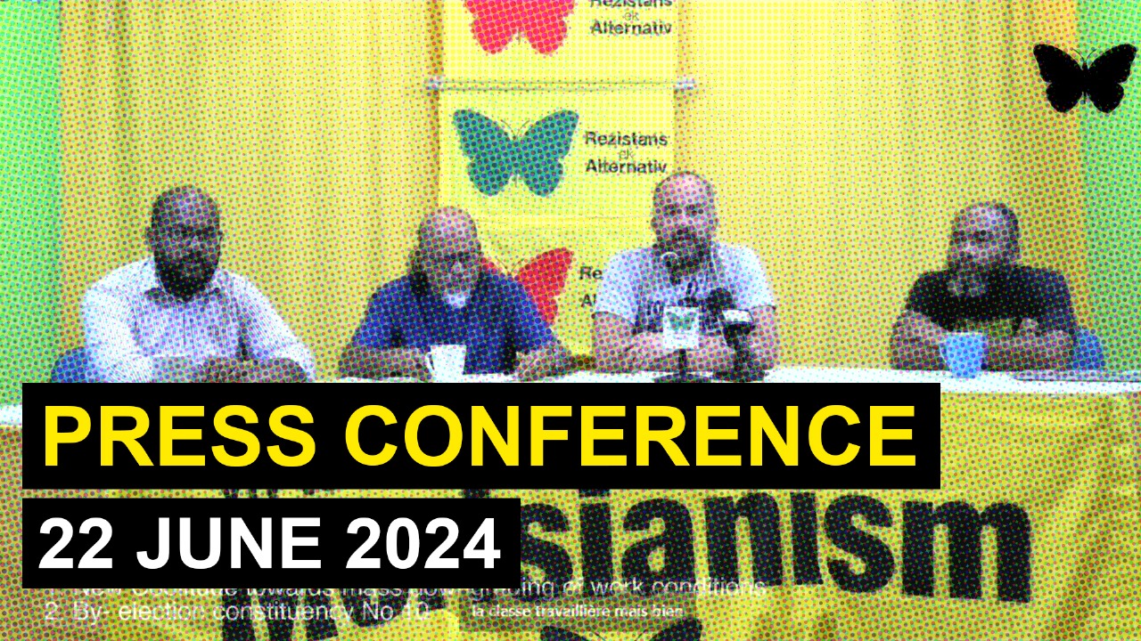 Press Conference of Rezistans ek Alternativ.
